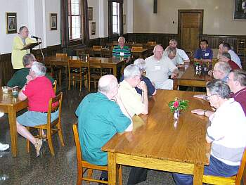 Archbishop Kelly addressing the priests